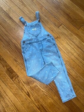 OshKosh Light Blue Denim Overalls with Heart Pocket
